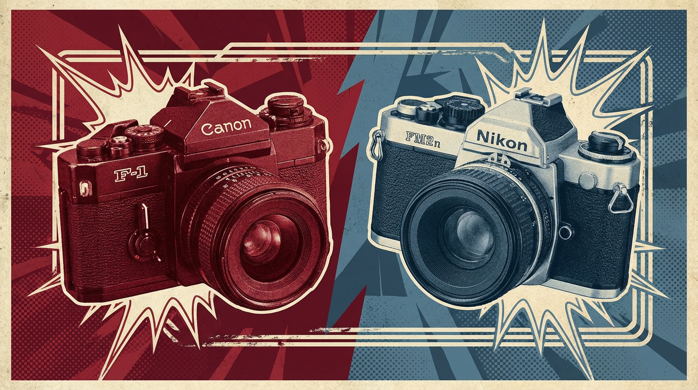 Canon F-1 vs Nikon FM2n : le duel des reflex professionnels des années 80